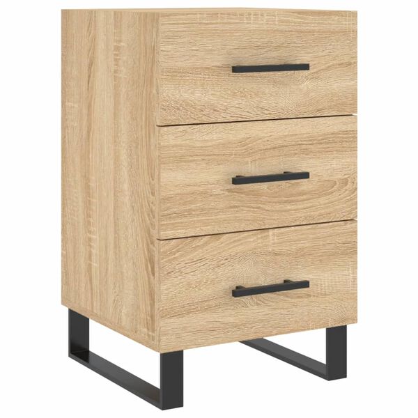 vidaXL Nachtkastje 40x40x66 cm bewerkt hout sonoma eikenkleurig