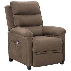 vidaXL Massagestoel stof taupe