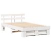 vidaXL Bedframe met hoofdeinde Wit 120 x 190 cm Massief grenenhout