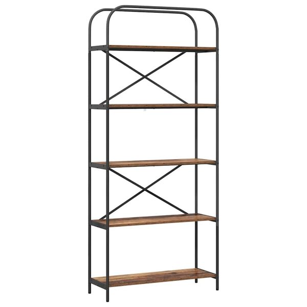 vidaXL Boekenkast Oudhout 80 x 30 x 183 cm Bewerkt hout