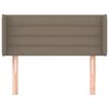 vidaXL Hoofdbord met randen 93x16x78/88 cm stof taupe