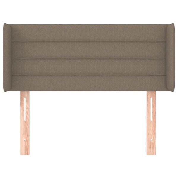 vidaXL Hoofdbord met randen 93x16x78/88 cm stof taupe