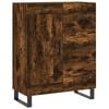 vidaXL Dressoir 69,5x34x90 cm bewerkt hout gerookt eikenkleurig