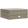 vidaXL 9-delige Loungeset met kussens poly rattan grijs