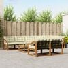 vidaXL Buiten bankenset met kussen 9 pcs Natuurlijk en Cr&egrave;me