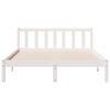 vidaXL Bedframe extra lang zonder matras grenenhout wit 140x220 cm