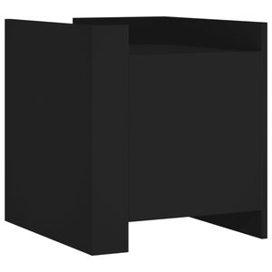 vidaXL Nachtkastje 45x50x50 cm bewerkt hout zwart