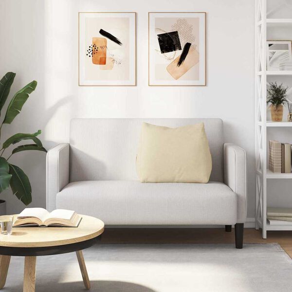 vidaXL Rugkussen Cr&egrave;me 60 x 20 x 50 cm Stof