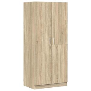 vidaXL Kledingkast 80x52x180 cm bewerkt hout sonoma eikenkleurig
