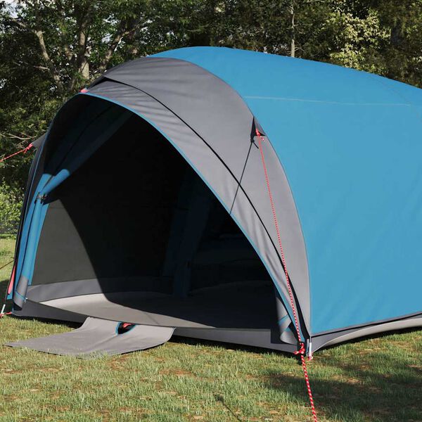 vidaXL Tunnel tent met dak met opslag Blauw 410 x 285 x 198 cm taft