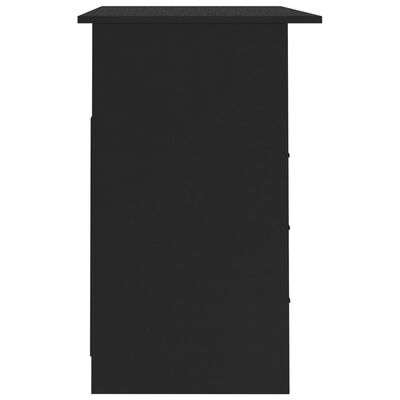 vidaXL Bureau met lades 110x50x76 cm spaanplaat zwart