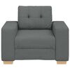 vidaXL Fauteuil 100x78x80 cm stof donkergrijs