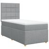 vidaXL Boxspring met matras stof lichtgrijs 80x200 cm