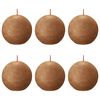 Bolsius Bolkaarsen Shine 6 st rustiek 76x71 mm spice brown