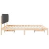 vidaXL Bedframe met Gevoerd Hoofdgedeelte Donkergrijs 180 x 200 cm