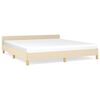 vidaXL Bedframe zonder matras stof cr&egrave;mekleurig 160x200 cm