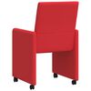 vidaXL Eetkamerstoelen met Wieltjes 2 pcs Rood 57 x 66 x 94 cm