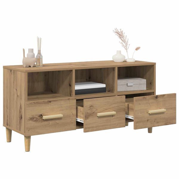 vidaXL TV-kast Ambachtelijk eiken 102 x 36 x 50 cm Bewerkt hout