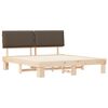 vidaXL Bedframe met Gevoerd Hoofdgedeelte Taupe 180 x 200 cm