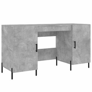 vidaXL Bureau 140x50x75 cm bewerkt hout betongrijs