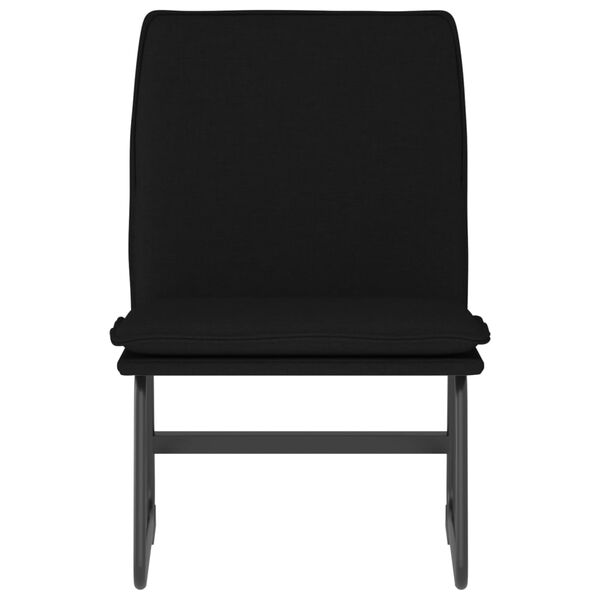 vidaXL Loungestoel 52x75x76 cm stof zwart