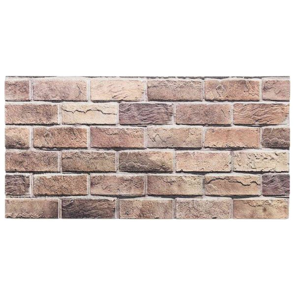 vidaXL Wandpanelen 10 pcs Bruin en Grijs 100 x 50 cm EPS-schuim