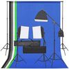 vidaXL Fotostudioset met verlichtingsset en achtergrond