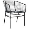 vidaXL 5-delige Tuinset poly rattan glas zwart