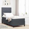 vidaXL Boxspringbed met matras Donkergrijs 90 x 190 cm Stof