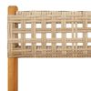 vidaXL 5-delige Tuinset poly rattan en massief hout beige