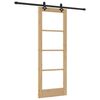 vidaXL Schuifdeur ORKDAL Natuurlijk en Zwart 73,5 x 198,5 cm