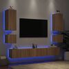 vidaXL 6-delige Tv-wandmeubelset met LED-verlichting sonoma eikenkleur