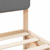 vidaXL Bedframe met Gevoerd Hoofdgedeelte Lichtgrijs 140 x 190 cm