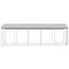 vidaXL Hondenkennel met dak 3x7,5x2,5 m gegalvaniseerd staal zilver