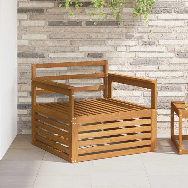 vidaXL 2 Stuk Bank met armleuningen Massief Acaciahout Naturel