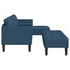 vidaXL Bankstel met kussen 2 pcs Blauw Polyester