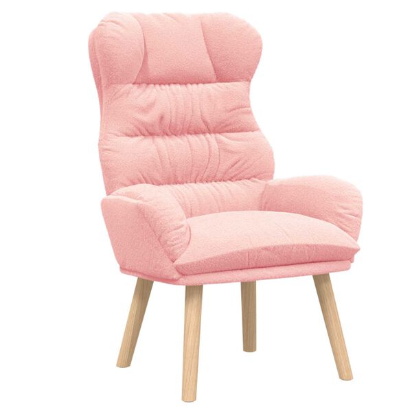 vidaXL Fauteuil Roze 69 x 74 x 93 cm Sherpa Stof