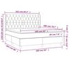 vidaXL Boxspring met matras en LED stof taupe 160x200 cm