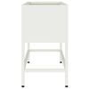 vidaXL Verhoogde Tuin Plantbak Wit 60 x 26 x 45 cm Staal