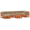 vidaXL Tuin loungeset ARAKIL 8 st Wasbruin Massief grenenhout
