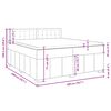 vidaXL Boxspring met matras stof donkergrijs 200x200 cm