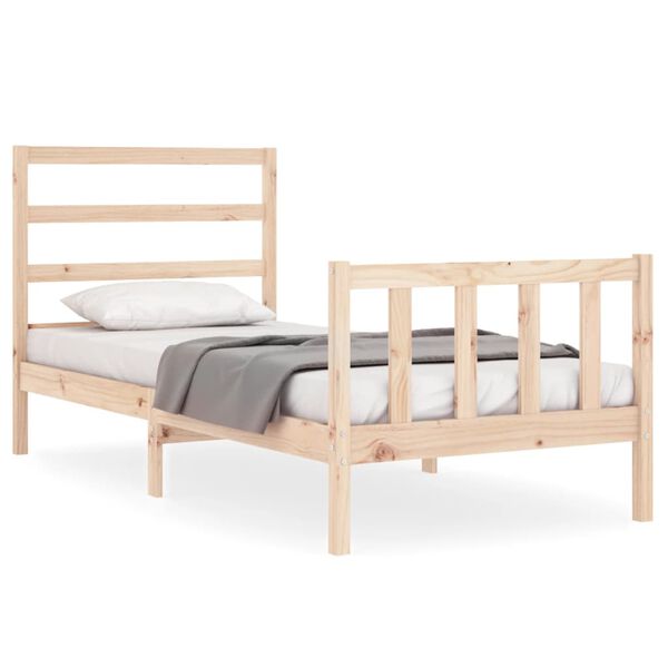 vidaXL Bedframe zonder matras massief grenenhout 90x190 cm