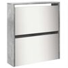 vidaXL Schoenenkast met spiegel 5-laags 63x17x169,5 cm betongrijs