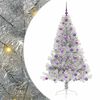 vidaXL Kunstmatig Voorverlicht Kerstboom met 300 LED Zilver 180 cm PET