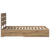vidaXL Bedframe met lade Artisan Eiken 120 x 190 cm Bewerkt hout