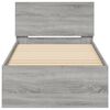 vidaXL Bedframe met hoofdbord en LED grijs sonoma eikenkleur 90x200 cm