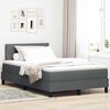 vidaXL Boxspring bed met matras Donkergrijs 120 x 200 cm Stof