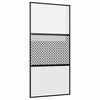 vidaXL Glazen deur 102,5 x 2 x 205 cm Aluminium Zwart