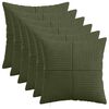vidaXL Kussensloop 6 pcs ALMELO Groen 35 x 35 cm corduroy
