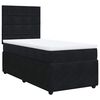 vidaXL Boxspring met matras fluweel zwart 90x200 cm